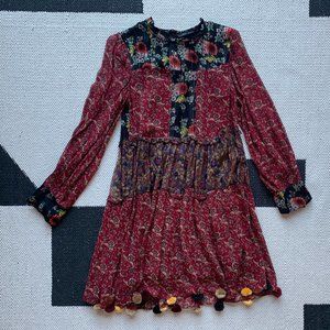 Zara loose pompom dress